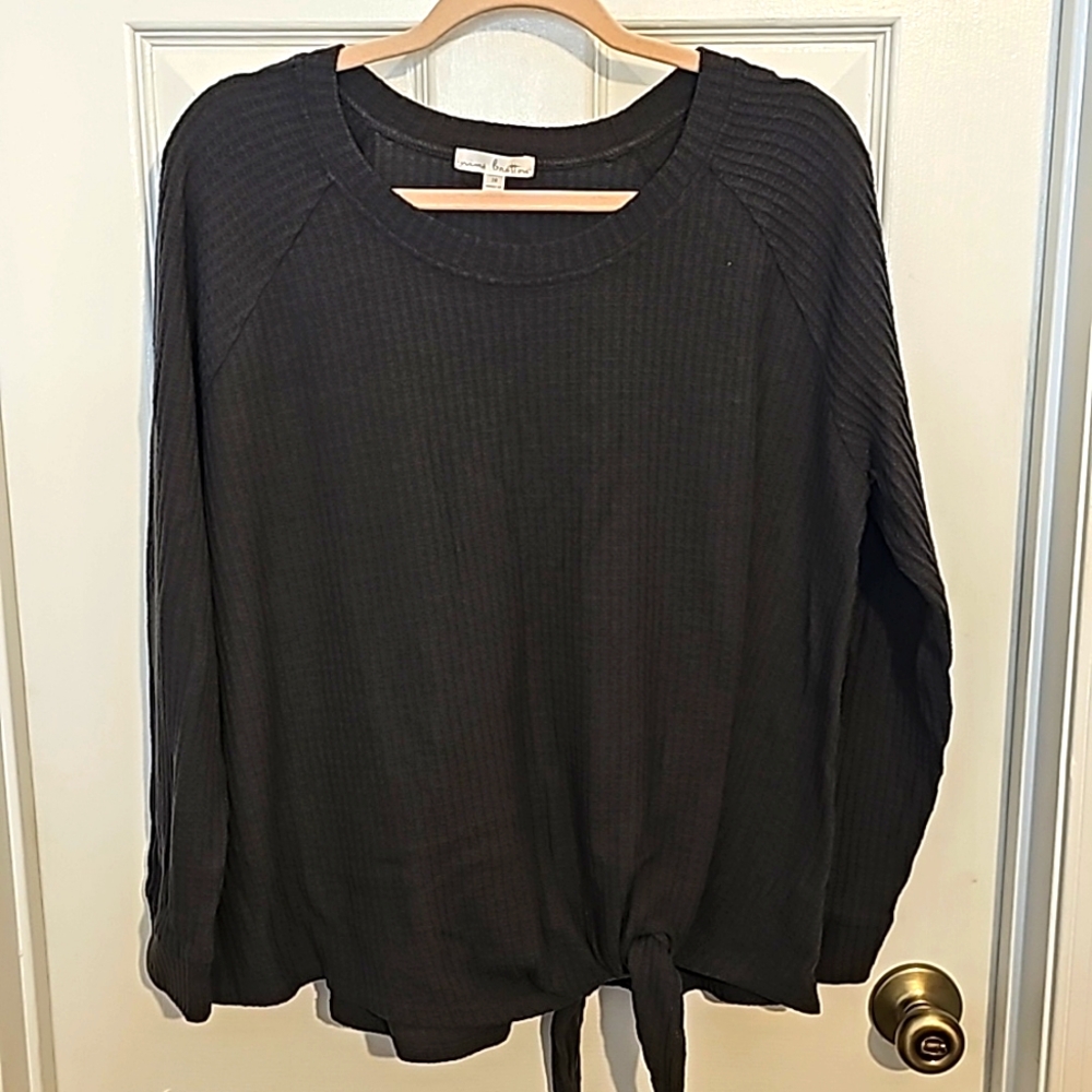 Nine Britton Waffle-knit Shirt, 1X